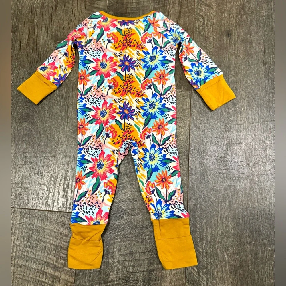 Floral print Bamboo Sleepie 12-18m